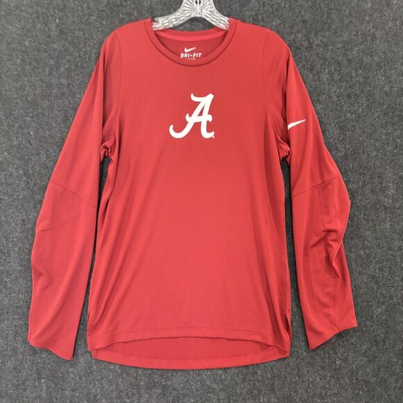 Alabama Crimson Tide Shirt Mens Small Red Nike Dri-Fit Long Sleeve Athletic Top - Picture 1 of 11